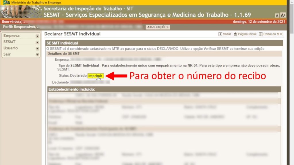 Passo A Passo Como Registrar O Sesmt Online No Mte E As ExceÇÕes Protocolo • Segvida 9572