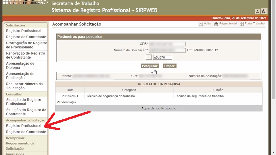 registro-profissional-tecnico-acompanhar-solicitação
